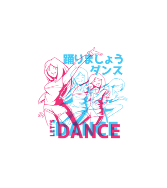 Anime Dance model alb pe tricou