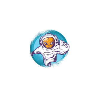 Alien Astronaut model negru pe tricou