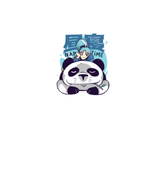 Anime Panda relaxare model alb pe tricou