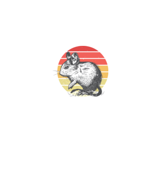Retro Degu model negru pe tricou