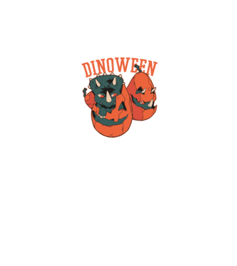 Dinoween model negru pe tricou