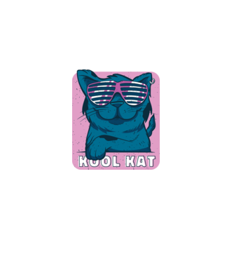 Kool Cat - Pisică Cool model mov pe tricou