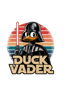 Duck Vader model negru pe tricou