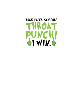 Rock paper scissors - Grinch model alb pe tricou