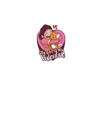 'Pisica mea este dragostea mea Tricou drăguț pentru Valentine''s Day' model alb pe tricou