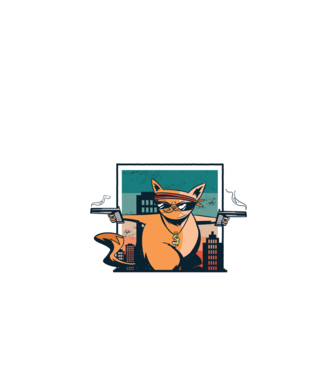 Pew Pew Pew Madafakas Pisică model negru pe tricou