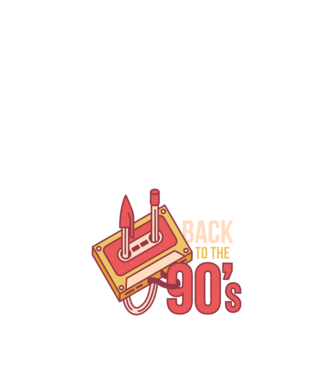 'Back to the 90s Înapoi în anii ''90 Retro' model negru pe tricou