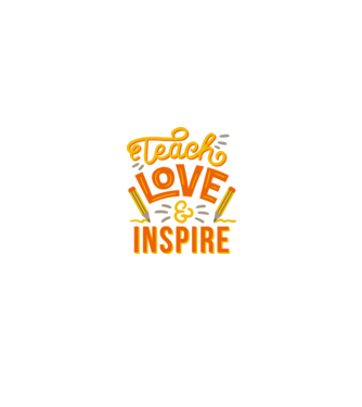 Teach Love Inspire pentru profesori model alb/roșu pe tricou