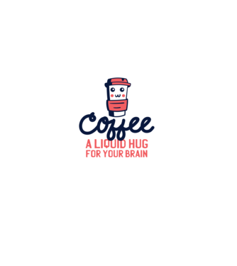 Cafea - o îmbrățișare lichidă pentru creier model albastru deschis pe tricou