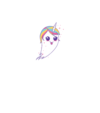 Unicorn Fantoma model alb pe tricou