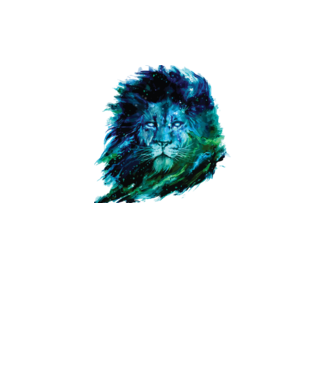 lion color splash model alb pe tricou