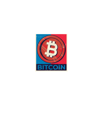 Bitcoin Criptomonedă model negru pe tricou
