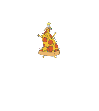 Pizza pom de Crăciun model turcoaz pe tricou