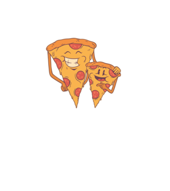 Familie Pizza model turcoaz pe tricou
