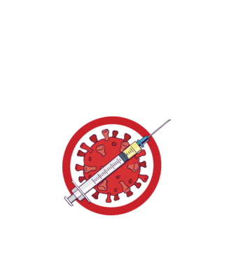 Vaccin virus (?) model alb pe tricou