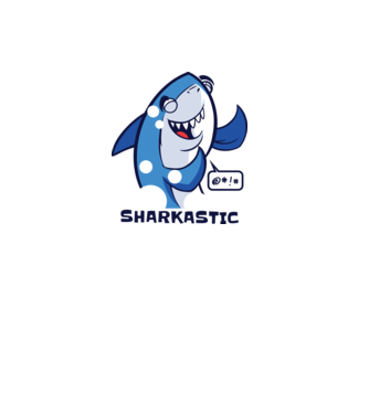 Sharkastic - Rechinul sarcastic model turcoaz pe tricou