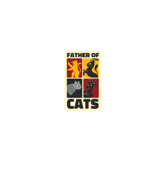 Father of Cats Game of Thrones parodie model negru pe tricou