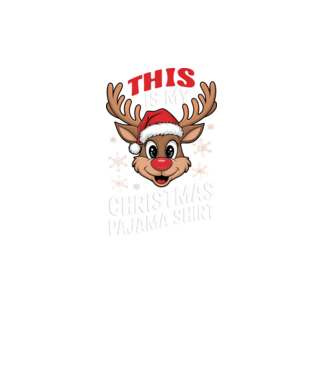 Christmas Pajama Reindeer Negru model negru pe tricou