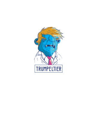 Trumpeltier monstru Trump model alb pe tricou