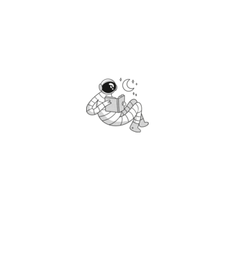Lectură Astronaut model verde pe tricou