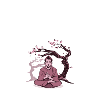 Buddha Meditație model alb pe tricou