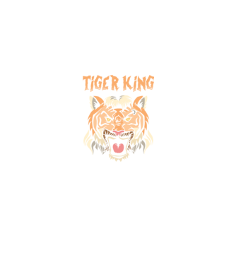 Tiger King model negru pe tricou