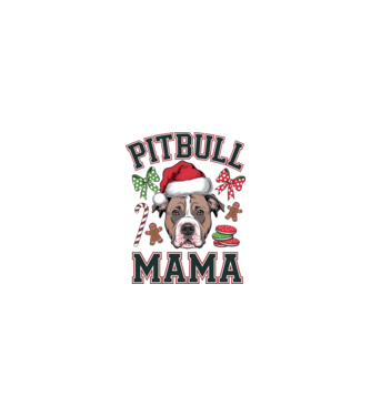 Pitbull Mama model nisipiu pe tricou