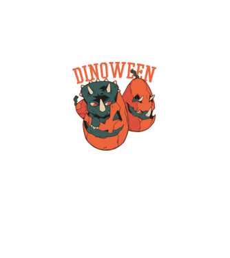 Dinoween model negru pe tricou