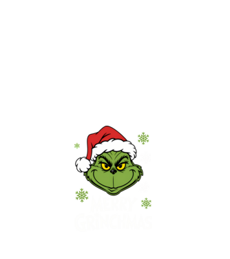 Merry Grinchmas Negru model alb pe tricou