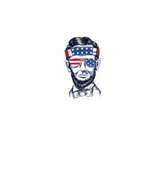 Lincoln USA model gri pe tricou