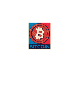 Bitcoin Criptomonedă model negru pe tricou