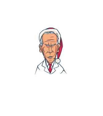 Crăciun Biden model negru pe tricou
