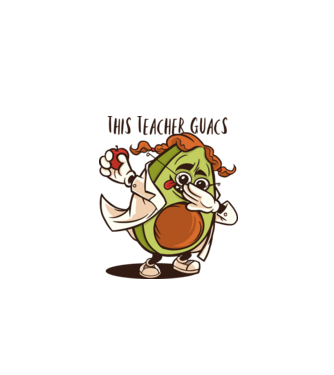 Profesor Avocado DAB model gri pe tricou