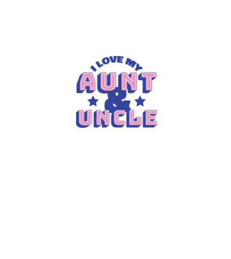 I Love My Aunt & Uncle model gri pe tricou