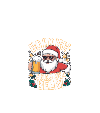 HO HO HO bring me a BEER santa Negru model negru pe tricou