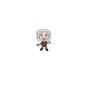 Caricatură Einstein model negru pe tricou