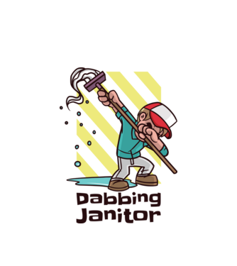 Cleaning DAB model alb pe tricou