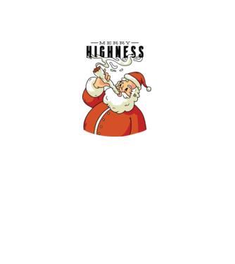 Merry Highness Mikulás fumează iarbă model verde pe tricou