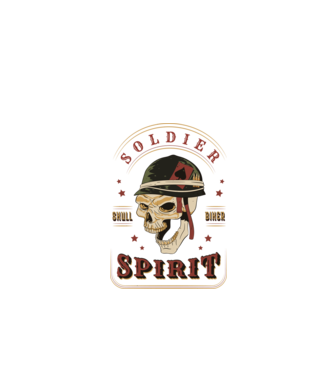 Soldat Craniu model negru pe tricou