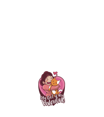 'Pisica mea este dragostea mea Tricou drăguț pentru Valentine''s Day' model negru pe tricou