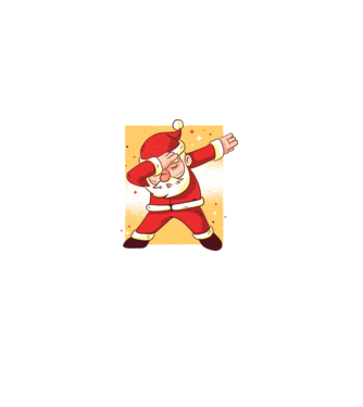 Santa DAB Moș Crăciun model alb pe tricou