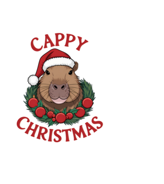 Cappy Christmas 2 model albastru deschis pe tricou