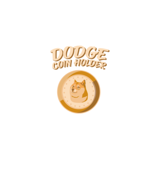 Doge Coin Holder model negru pe tricou