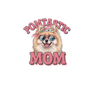 Pomtastic Mom model alb pe tricou