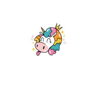 Birthday Princess Unicorn model negru pe tricou