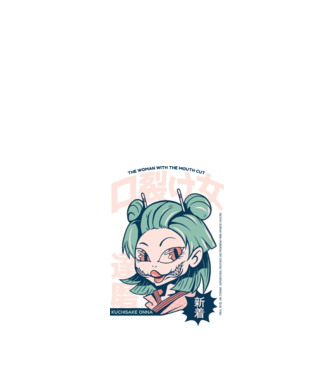 Kuchisake Onna Yokai Anime model nisipiu pe tricou
