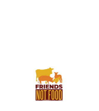 Friends not Food Vegán model negru pe tricou
