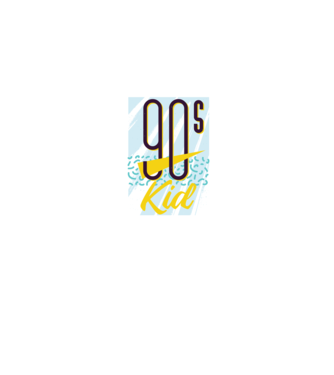 Retro 90s Kid model albastru jeanși pe tricou