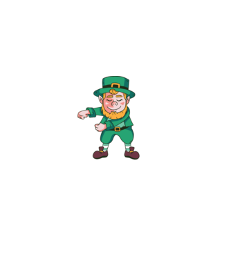 Leprechaun Floss - St. Patrick DAB dans model verde pe tricou