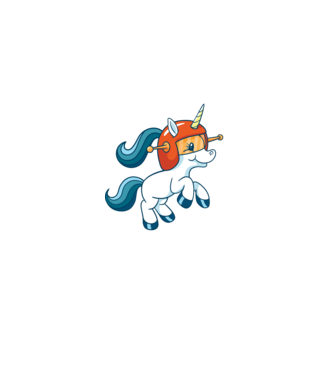 Unicorn Astronaut model negru pe tricou
